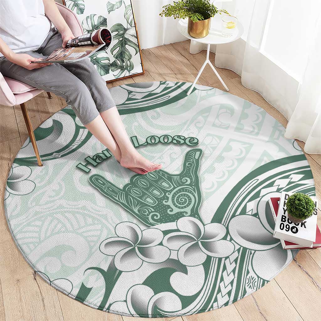 Aloha Hawaii Shaka Round Carpet Hang Loose Mint Version - Polynesian Pride