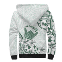 Aloha Hawaii Shaka Sherpa Hoodie Hang Loose Mint Version - Polynesian Pride