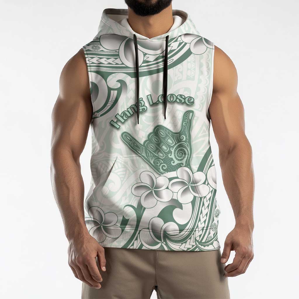 Aloha Hawaii Shaka Sleeveless Hoodie Hang Loose Mint Version - Polynesian Pride