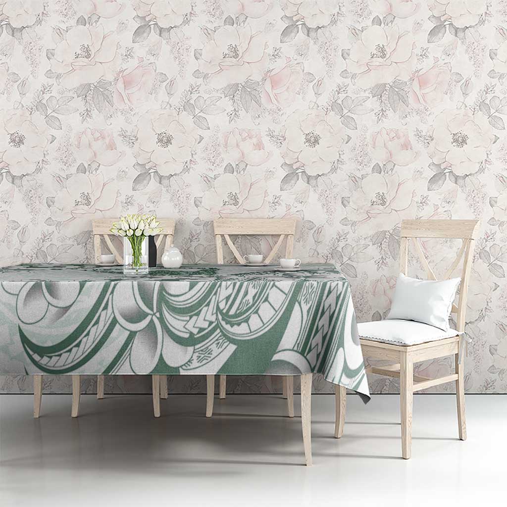 Aloha Hawaii Shaka Tablecloth Hang Loose Mint Version - Polynesian Pride