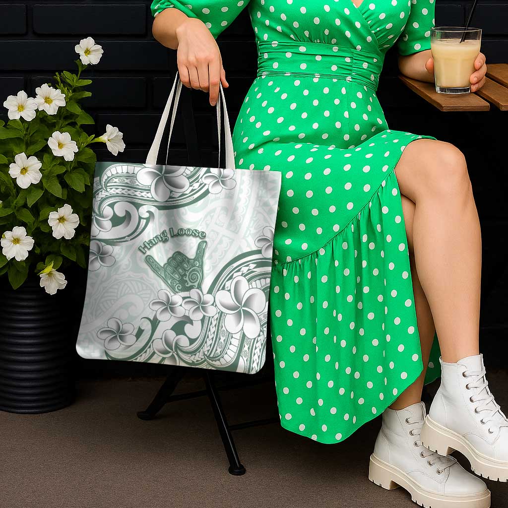 Aloha Hawaii Shaka Tote Bag Hang Loose Mint Version - Polynesian Pride