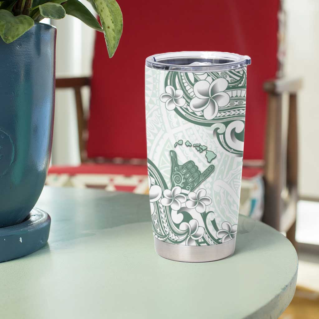 Aloha Hawaii Shaka Tumbler Cup Hang Loose Mint Version - Polynesian Pride