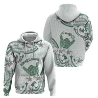 Aloha Hawaii Shaka Zip Hoodie Hang Loose Mint Version - Polynesian Pride