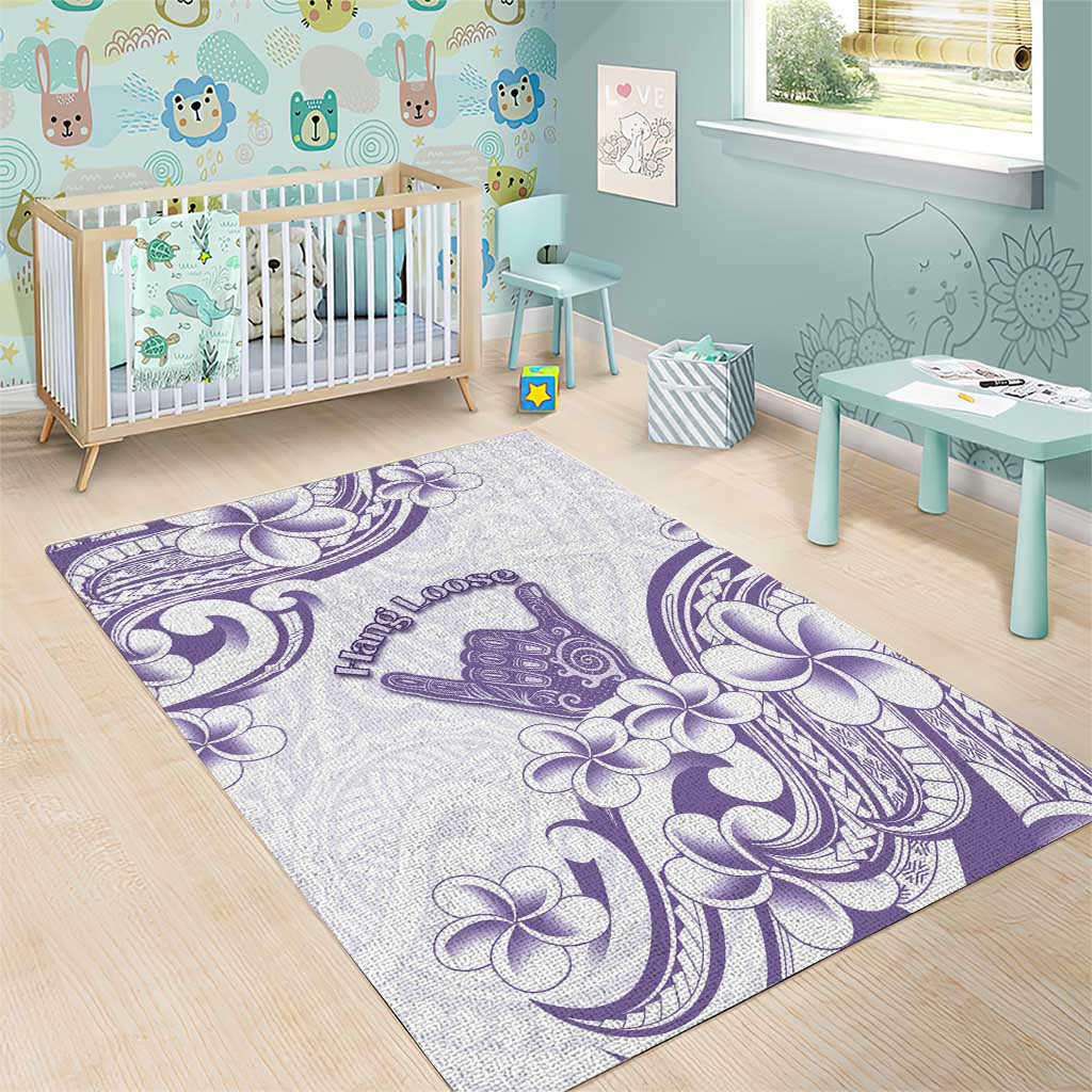 Aloha Hawaii Shaka Area Rug Hang Loose Purple Version - Polynesian Pride