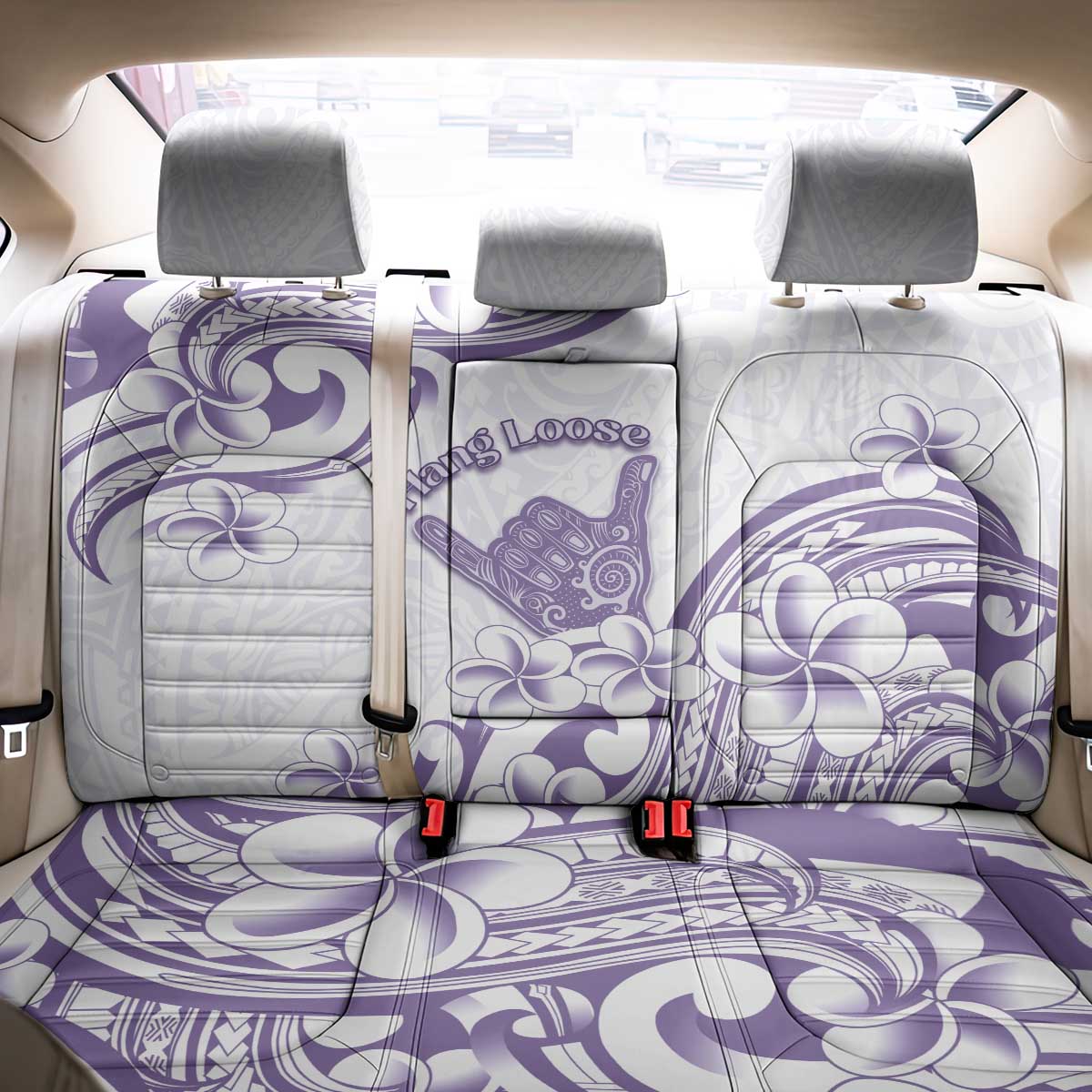 Aloha Hawaii Shaka Back Car Seat Cover Hang Loose Purple Version - Polynesian Pride