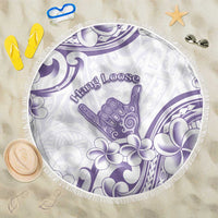 Aloha Hawaii Shaka Beach Blanket Hang Loose Purple Version - Polynesian Pride