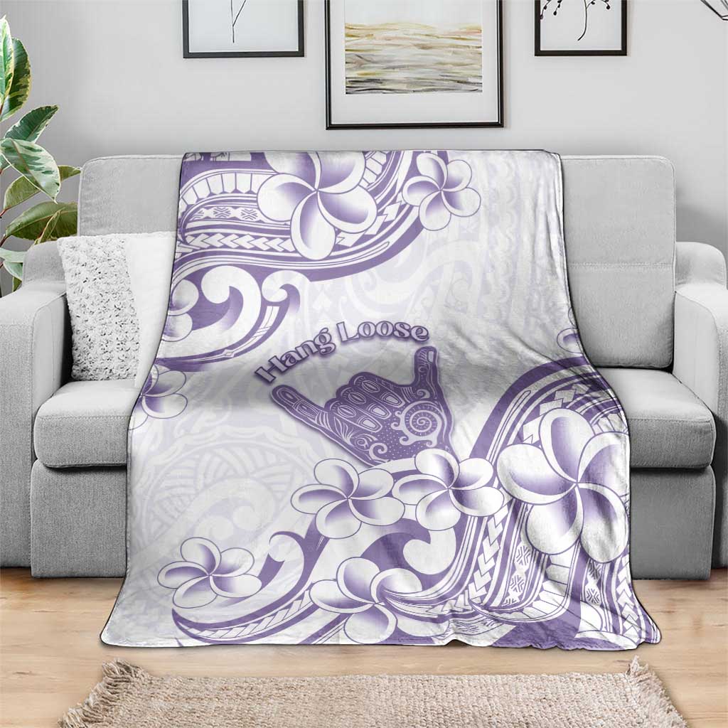 Aloha Hawaii Shaka Blanket Hang Loose Purple Version - Polynesian Pride