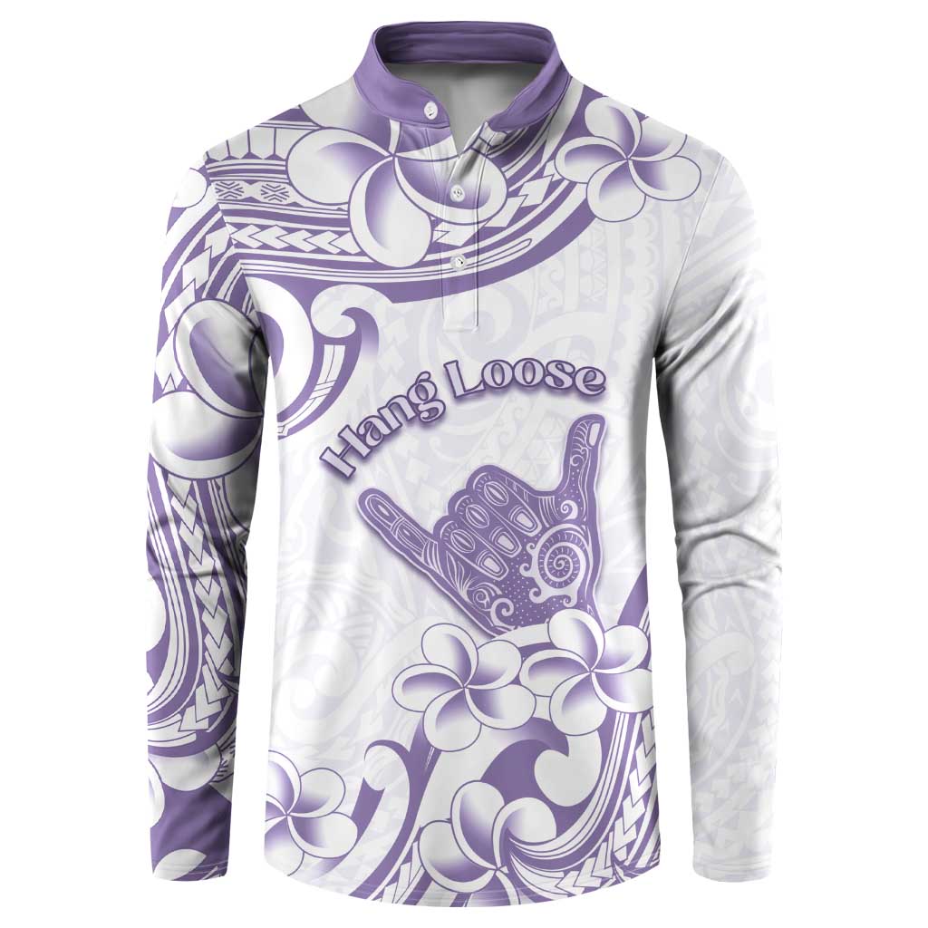 Aloha Hawaii Shaka Button Sweatshirt Hang Loose Purple Version - Polynesian Pride