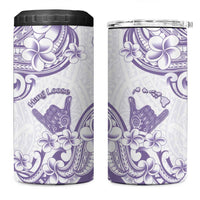 Aloha Hawaii Shaka 4 in 1 Can Cooler Tumbler Hang Loose Purple Version - Polynesian Pride