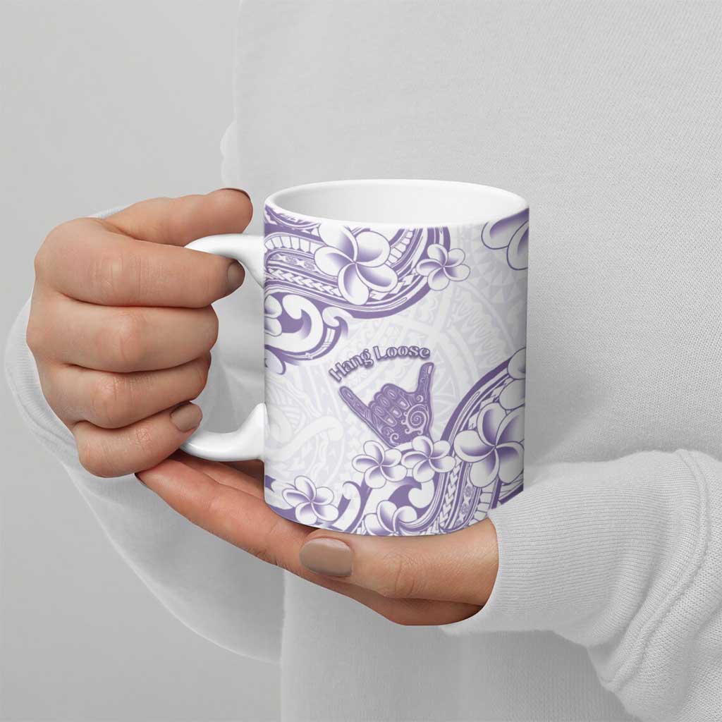 Aloha Hawaii Shaka Ceramic Mug Hang Loose Purple Version - Polynesian Pride