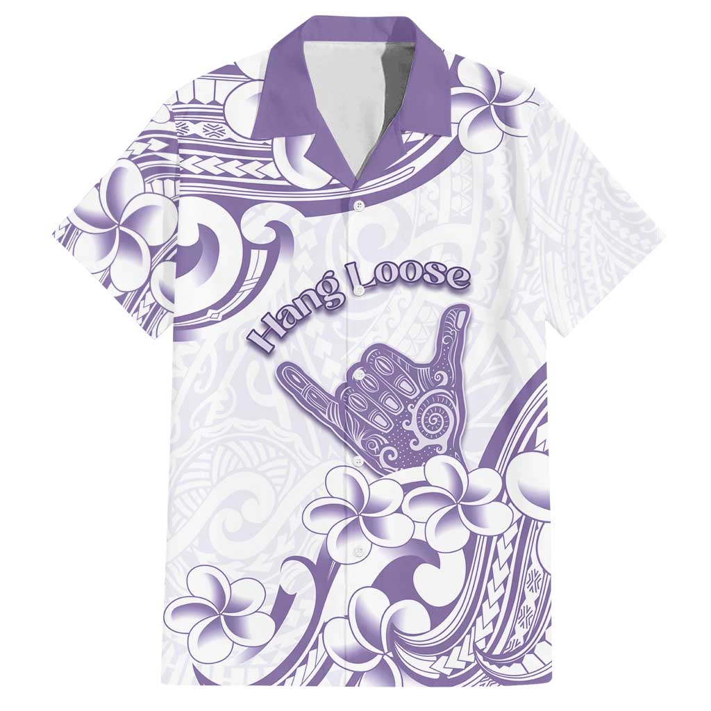 Aloha Hawaii Shaka Family Matching Long Sleeve Bodycon Dress and Hawaiian Shirt Hang Loose Purple Version DT05 Dad's Shirt - Short Sleeve Purple - Polynesian Pride