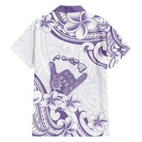 Aloha Hawaii Shaka Family Matching Long Sleeve Bodycon Dress and Hawaiian Shirt Hang Loose Purple Version DT05 - Polynesian Pride