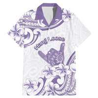 Aloha Hawaii Shaka Family Matching Mermaid Dress and Hawaiian Shirt Hang Loose Purple Version DT05 Dad's Shirt - Short Sleeve Purple - Polynesian Pride