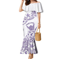Aloha Hawaii Shaka Family Matching Mermaid Dress and Hawaiian Shirt Hang Loose Purple Version DT05 Mom's Dress Purple - Polynesian Pride