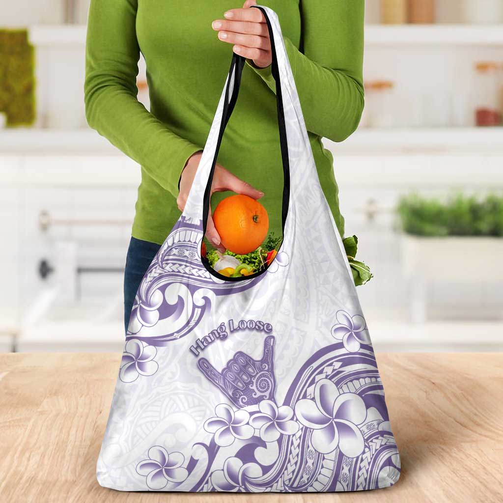 Aloha Hawaii Shaka Grocery Bag Hang Loose Purple Version - Polynesian Pride