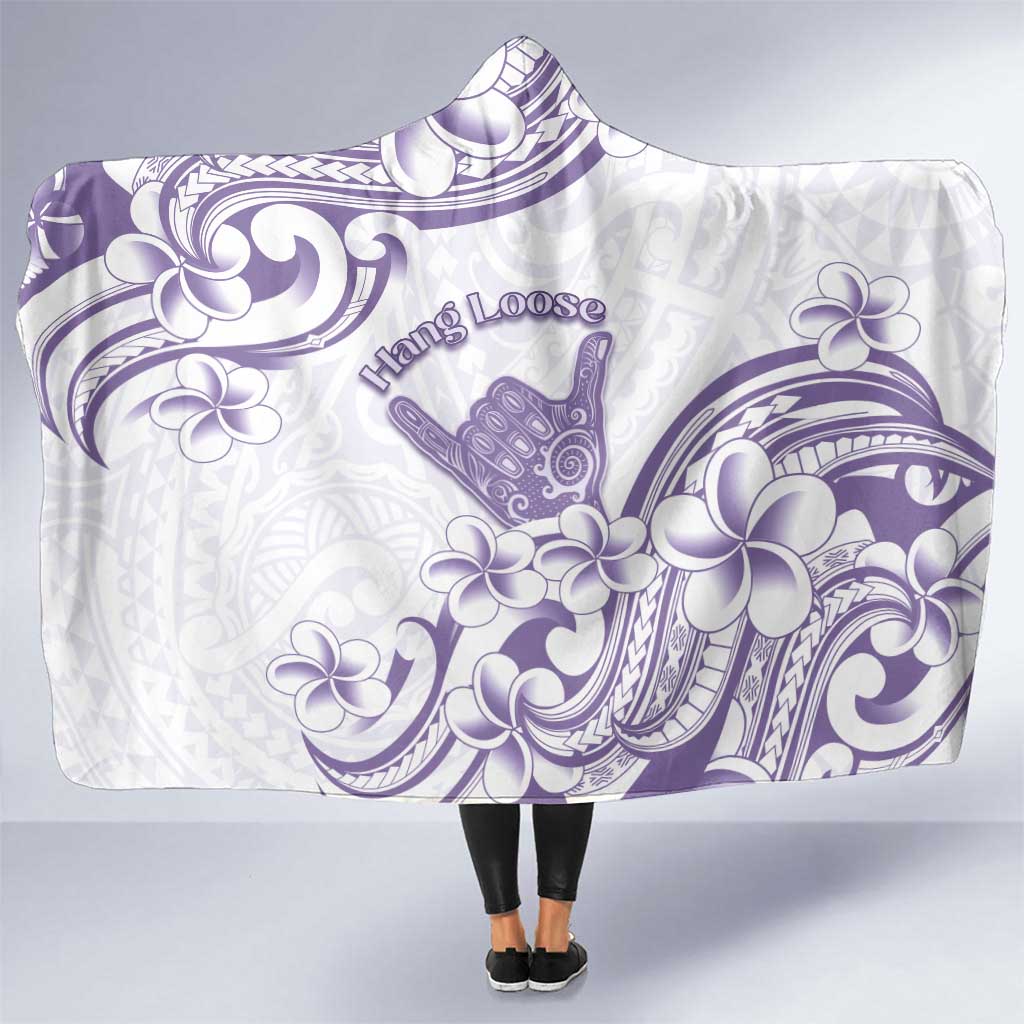 Aloha Hawaii Shaka Hooded Blanket Hang Loose Purple Version - Polynesian Pride