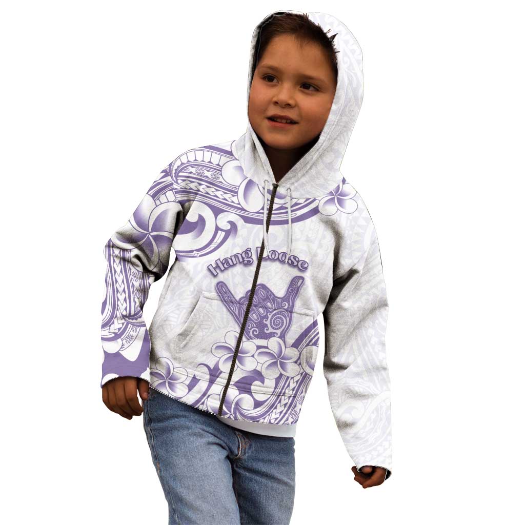 Aloha Hawaii Shaka Kid Hoodie Hang Loose Purple Version - Polynesian Pride