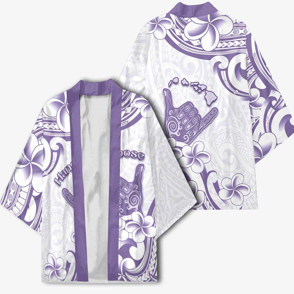 Aloha Hawaii Shaka Kimono Hang Loose Purple Version - Polynesian Pride