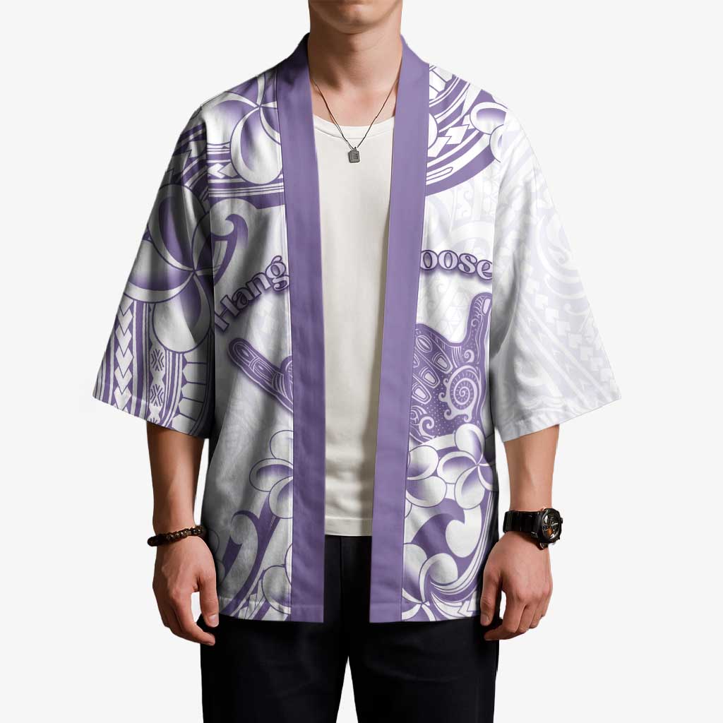 Aloha Hawaii Shaka Kimono Hang Loose Purple Version - Polynesian Pride