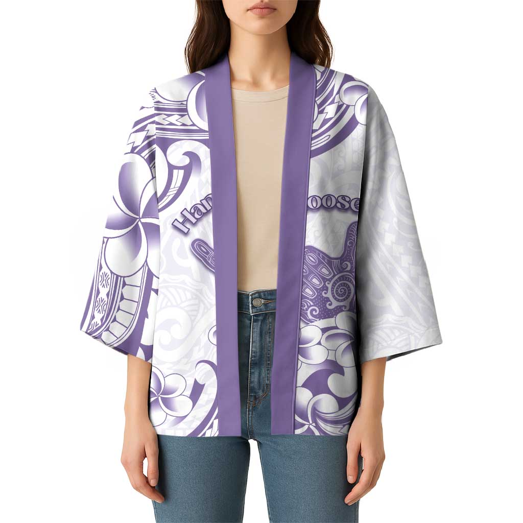 Aloha Hawaii Shaka Kimono Hang Loose Purple Version - Polynesian Pride