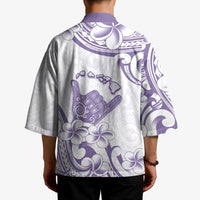 Aloha Hawaii Shaka Kimono Hang Loose Purple Version - Polynesian Pride