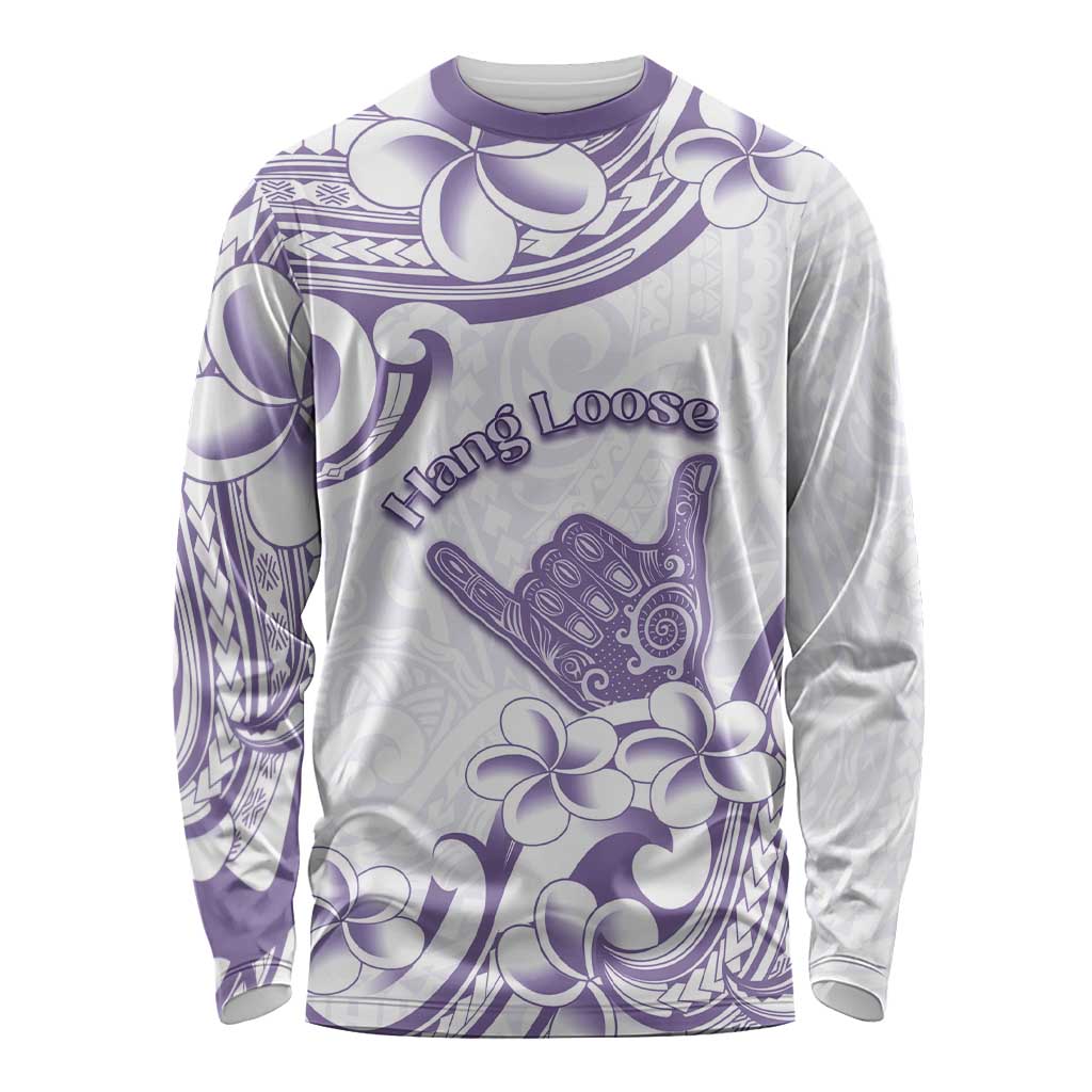 Aloha Hawaii Shaka Long Sleeve Shirt Hang Loose Purple Version - Polynesian Pride