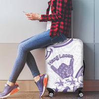 Aloha Hawaii Shaka Luggage Cover Hang Loose Purple Version - Polynesian Pride