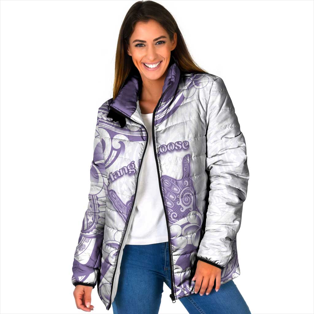 Aloha Hawaii Shaka Padded Jacket Hang Loose Purple Version - Polynesian Pride