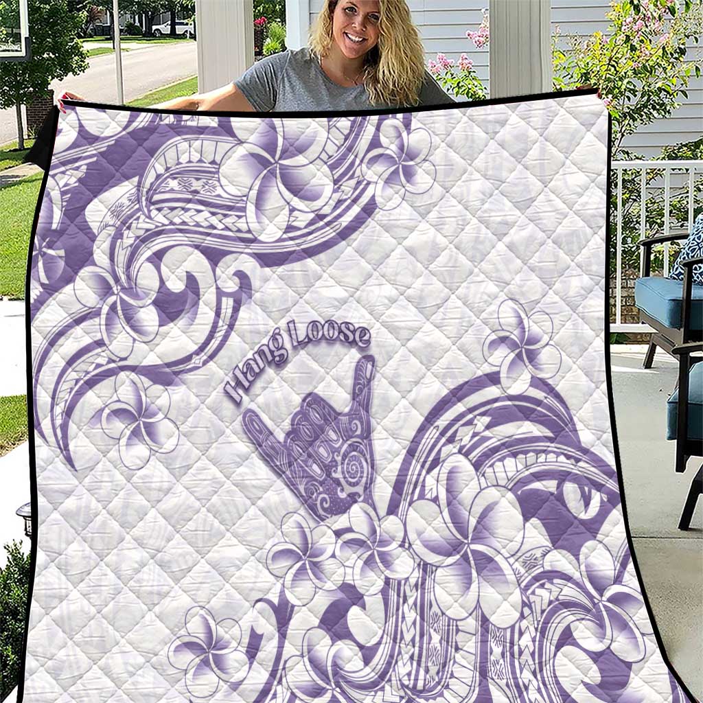 Aloha Hawaii Shaka Quilt Hang Loose Purple Version - Polynesian Pride
