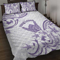 Aloha Hawaii Shaka Quilt Bed Set Hang Loose Purple Version - Polynesian Pride