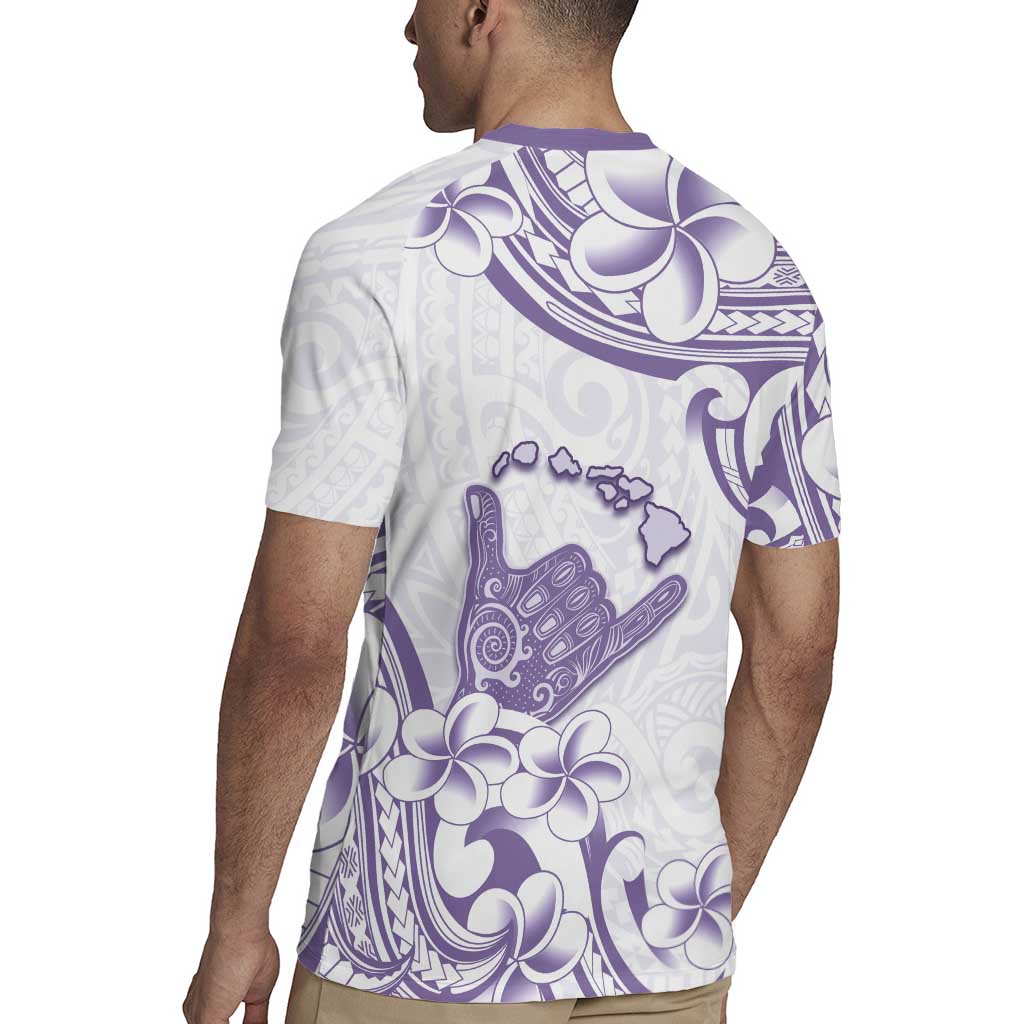 Aloha Hawaii Shaka Rugby Jersey Hang Loose Purple Version - Polynesian Pride
