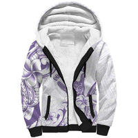 Aloha Hawaii Shaka Sherpa Hoodie Hang Loose Purple Version - Polynesian Pride