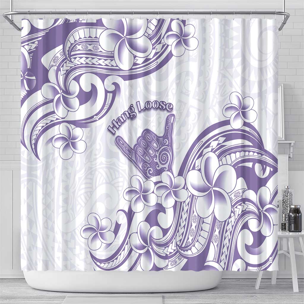 Aloha Hawaii Shaka Shower Curtain Hang Loose Purple Version - Polynesian Pride