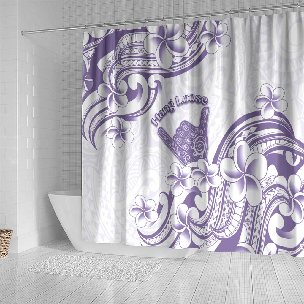 Aloha Hawaii Shaka Shower Curtain Hang Loose Purple Version - Polynesian Pride