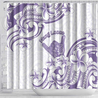 Aloha Hawaii Shaka Shower Curtain Hang Loose Purple Version - Polynesian Pride