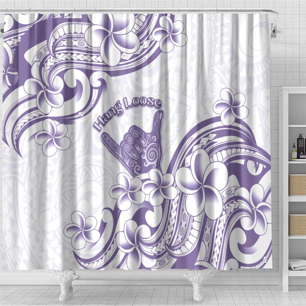 Aloha Hawaii Shaka Shower Curtain Hang Loose Purple Version - Polynesian Pride