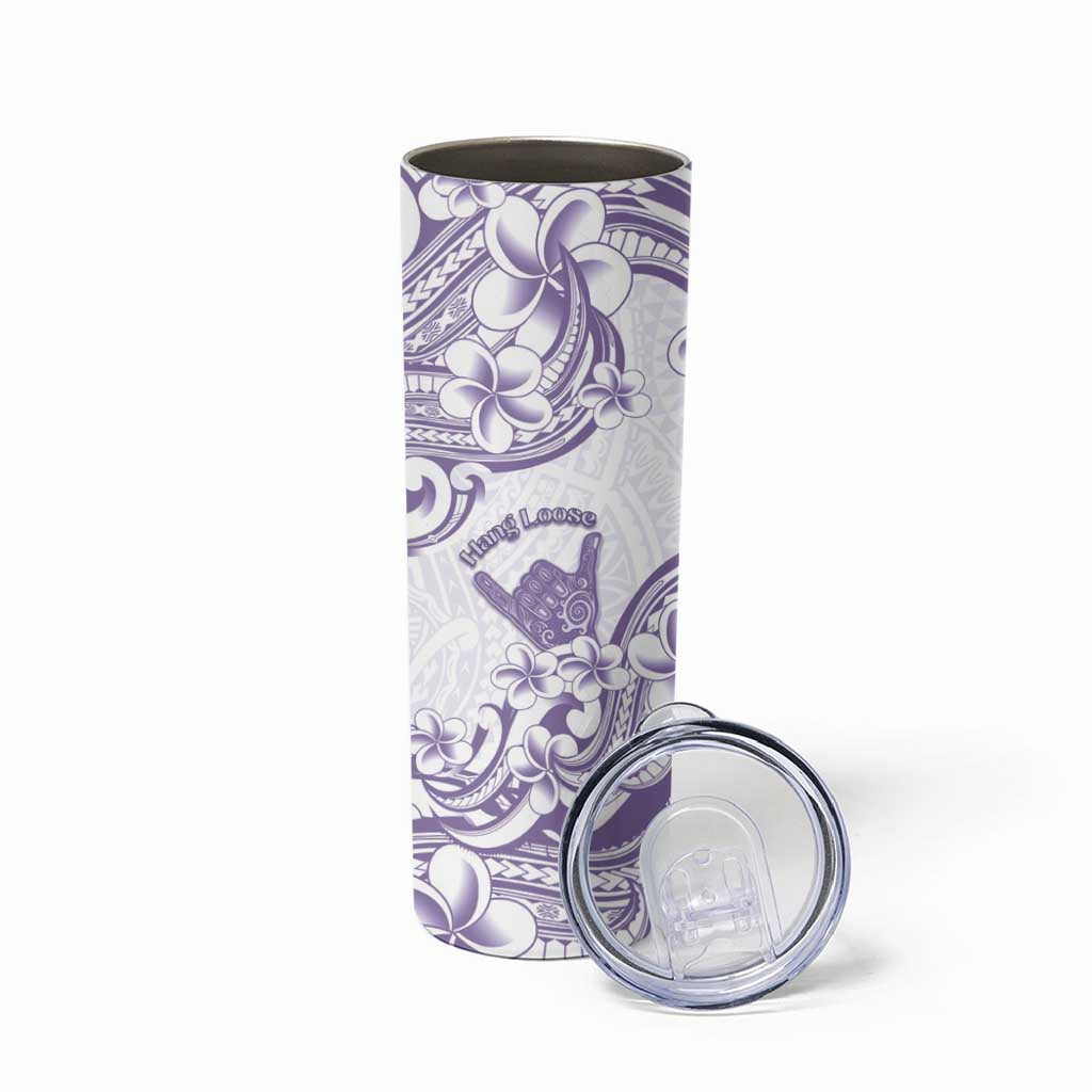 Aloha Hawaii Shaka Skinny Tumbler Hang Loose Purple Version - Polynesian Pride