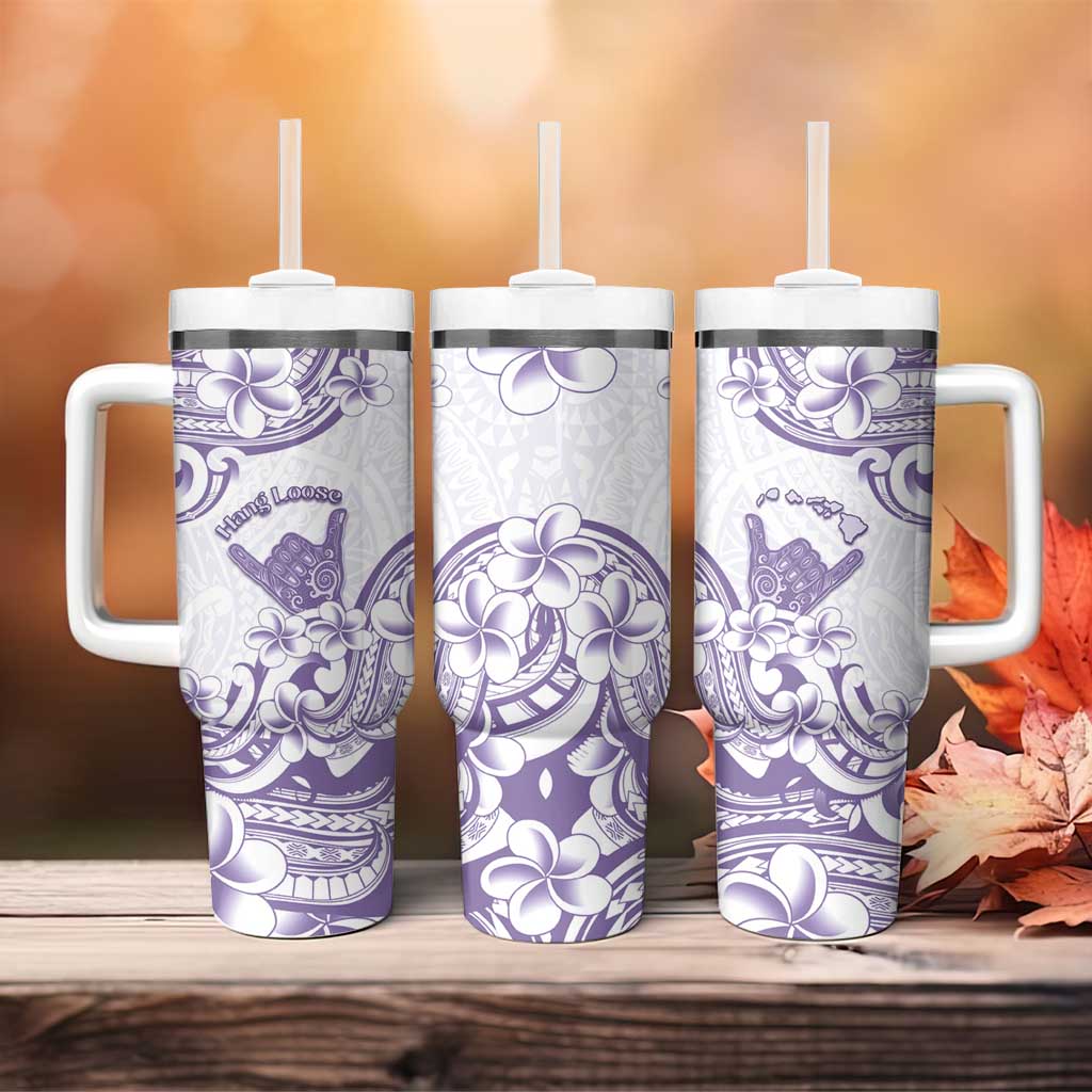 Aloha Hawaii Shaka Tumbler With Handle Hang Loose Purple Version - Polynesian Pride