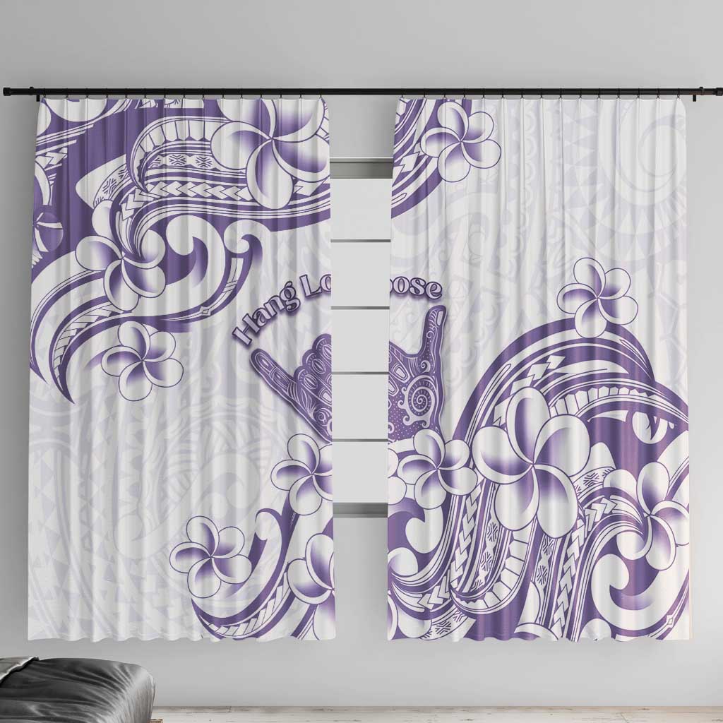 Aloha Hawaii Shaka Window Curtain Hang Loose Purple Version - Polynesian Pride