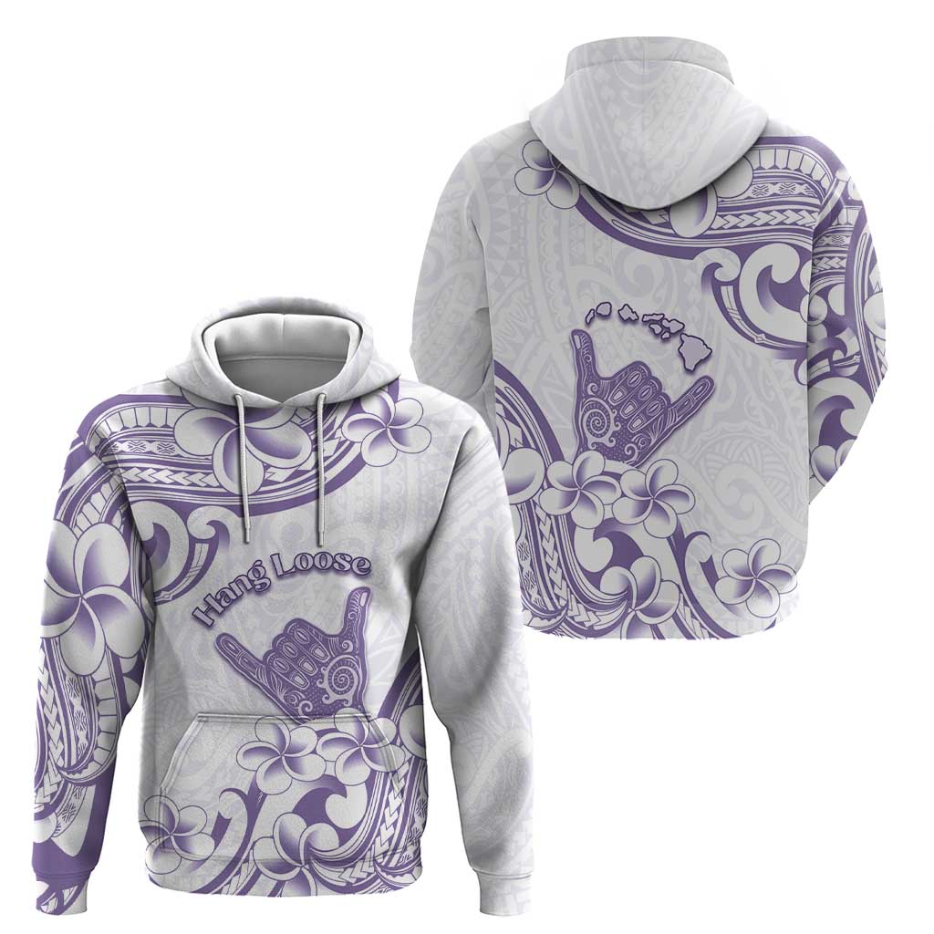 Aloha Hawaii Shaka Zip Hoodie Hang Loose Purple Version - Polynesian Pride