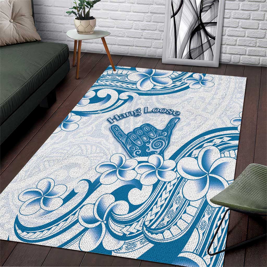 Aloha Hawaii Shaka Area Rug Hang Loose Blue Version - Polynesian Pride