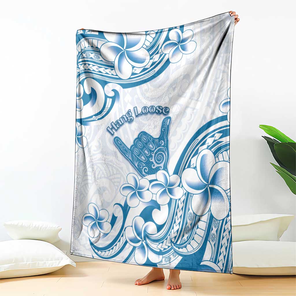 Aloha Hawaii Shaka Blanket Hang Loose Blue Version - Polynesian Pride