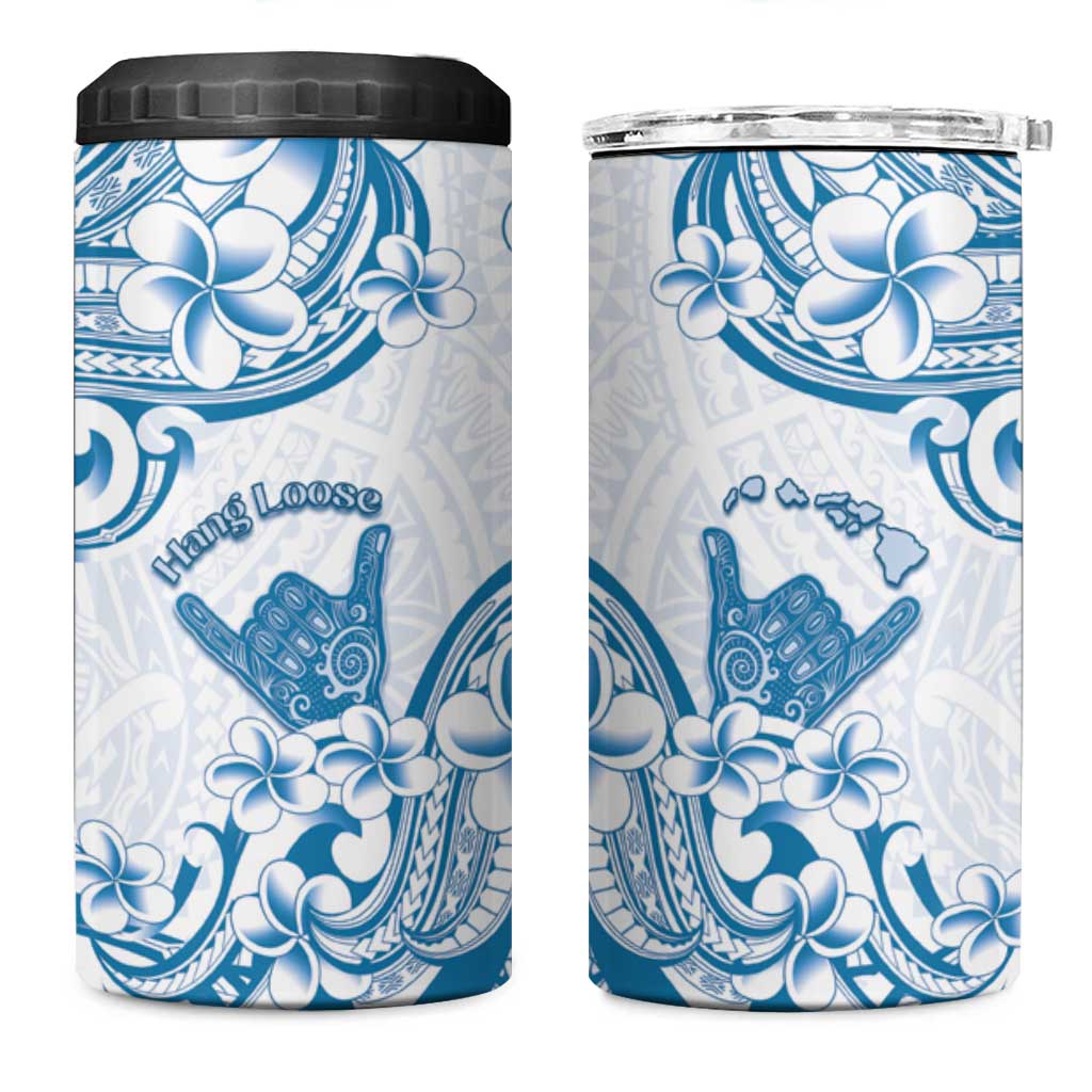 Aloha Hawaii Shaka 4 in 1 Can Cooler Tumbler Hang Loose Blue Version - Polynesian Pride
