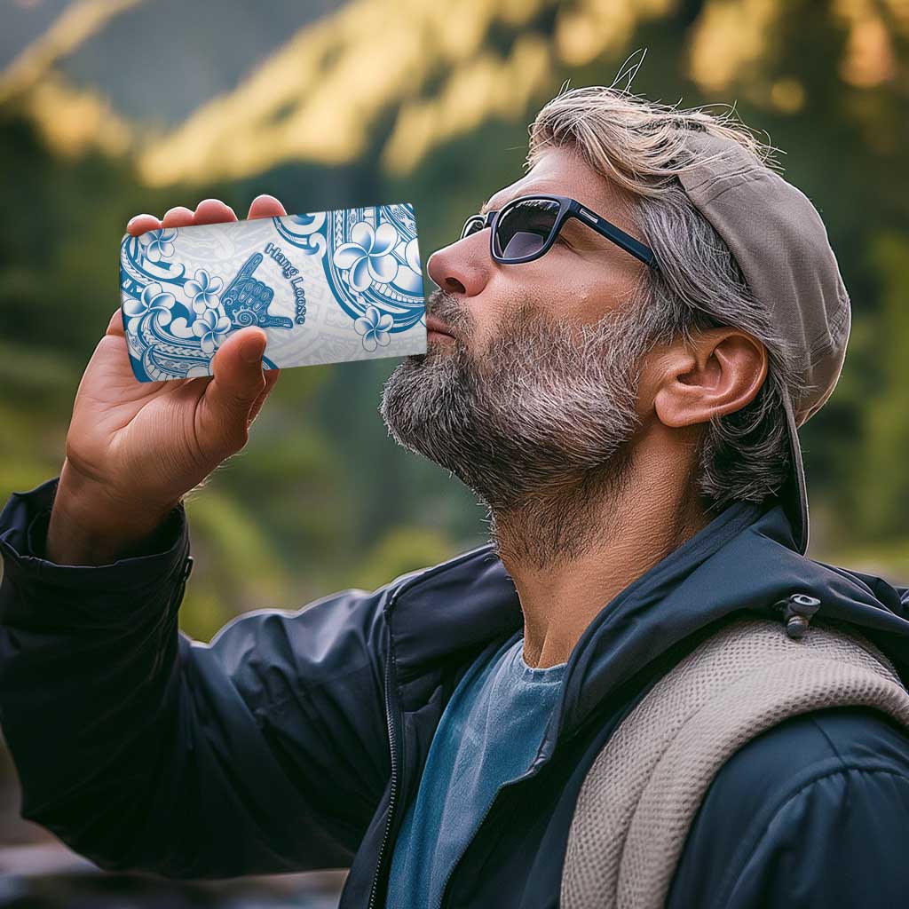 Aloha Hawaii Shaka 4 in 1 Can Cooler Tumbler Hang Loose Blue Version - Polynesian Pride