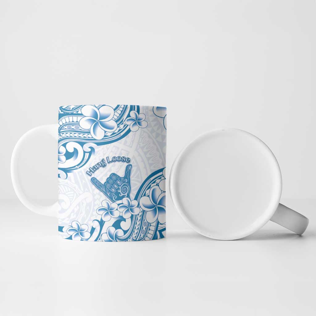 Aloha Hawaii Shaka Ceramic Mug Hang Loose Blue Version - Polynesian Pride