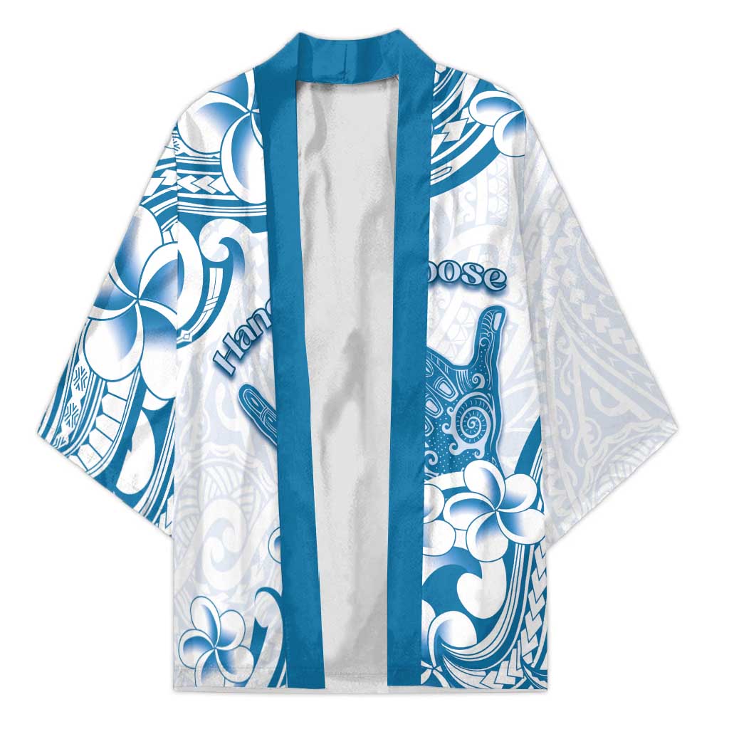 Aloha Hawaii Shaka Kimono Hang Loose Blue Version - Polynesian Pride