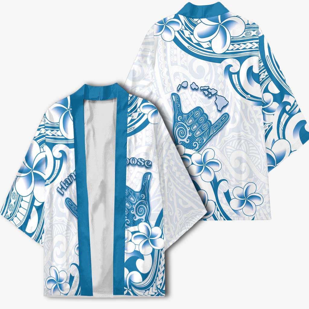 Aloha Hawaii Shaka Kimono Hang Loose Blue Version - Polynesian Pride