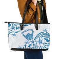 Aloha Hawaii Shaka Leather Tote Bag Hang Loose Blue Version - Polynesian Pride