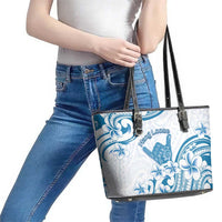 Aloha Hawaii Shaka Leather Tote Bag Hang Loose Blue Version - Polynesian Pride