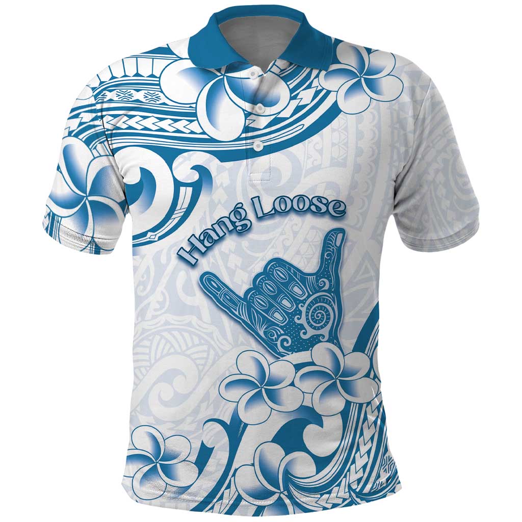 Aloha Hawaii Shaka Polo Shirt Hang Loose Blue Version DT05 Blue - Polynesian Pride